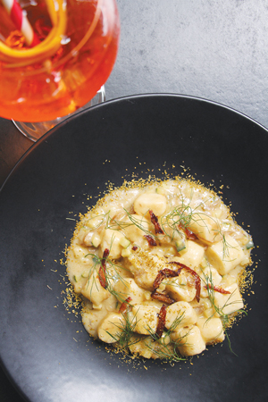 Ricotta Gnocchi, Creamed Caramelized Fennel + Zucchini Fresca