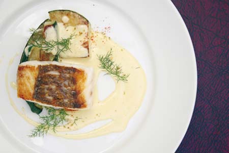 Roast snapper, lemon sauce and fennel  $34