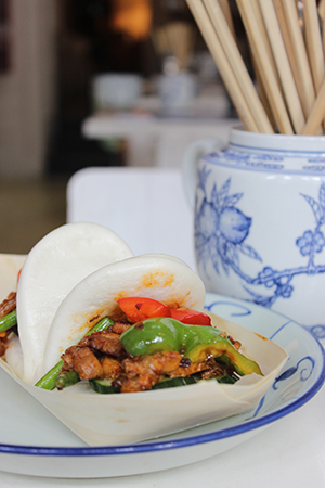 Spicy pork belly bao $12