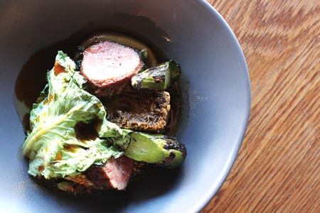 Warialda Beef Chuck, Braised Shin, Rye, Scorched Salad