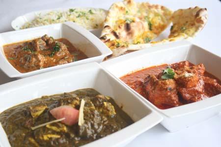 Saag Paneer $13.9  Zaafrani lamb korma $15  Murg Makhani $14