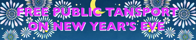 Free public transport on New Year's Eve
