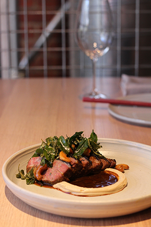 Lamb rump, cashew nut, saltbush, native curry